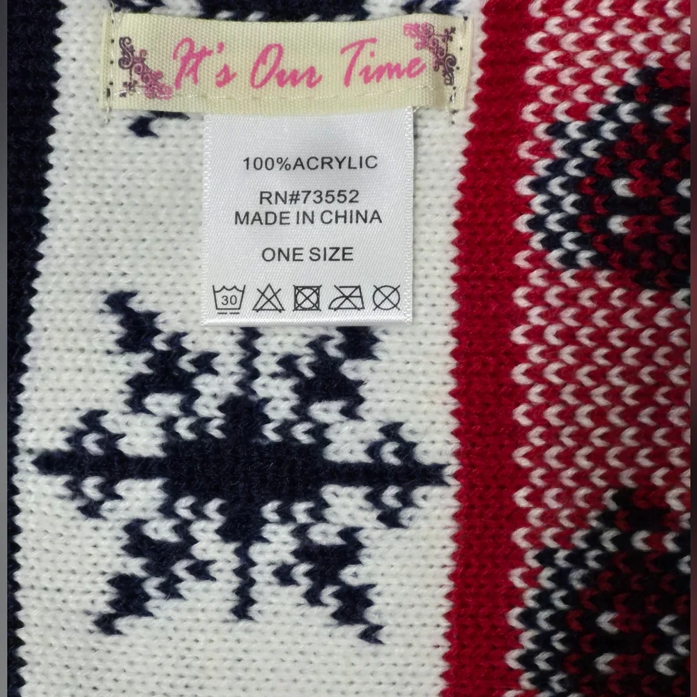 It's Our Time Knit Christmas Beanie Hat with The Scarf Set-One Size - Juniors
